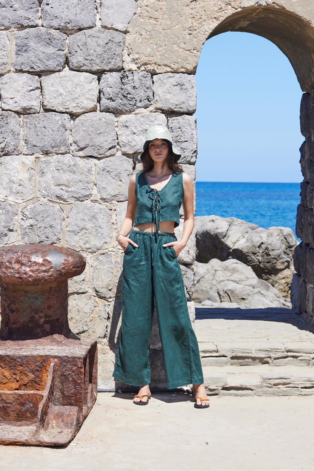 Capri Top in Emerald