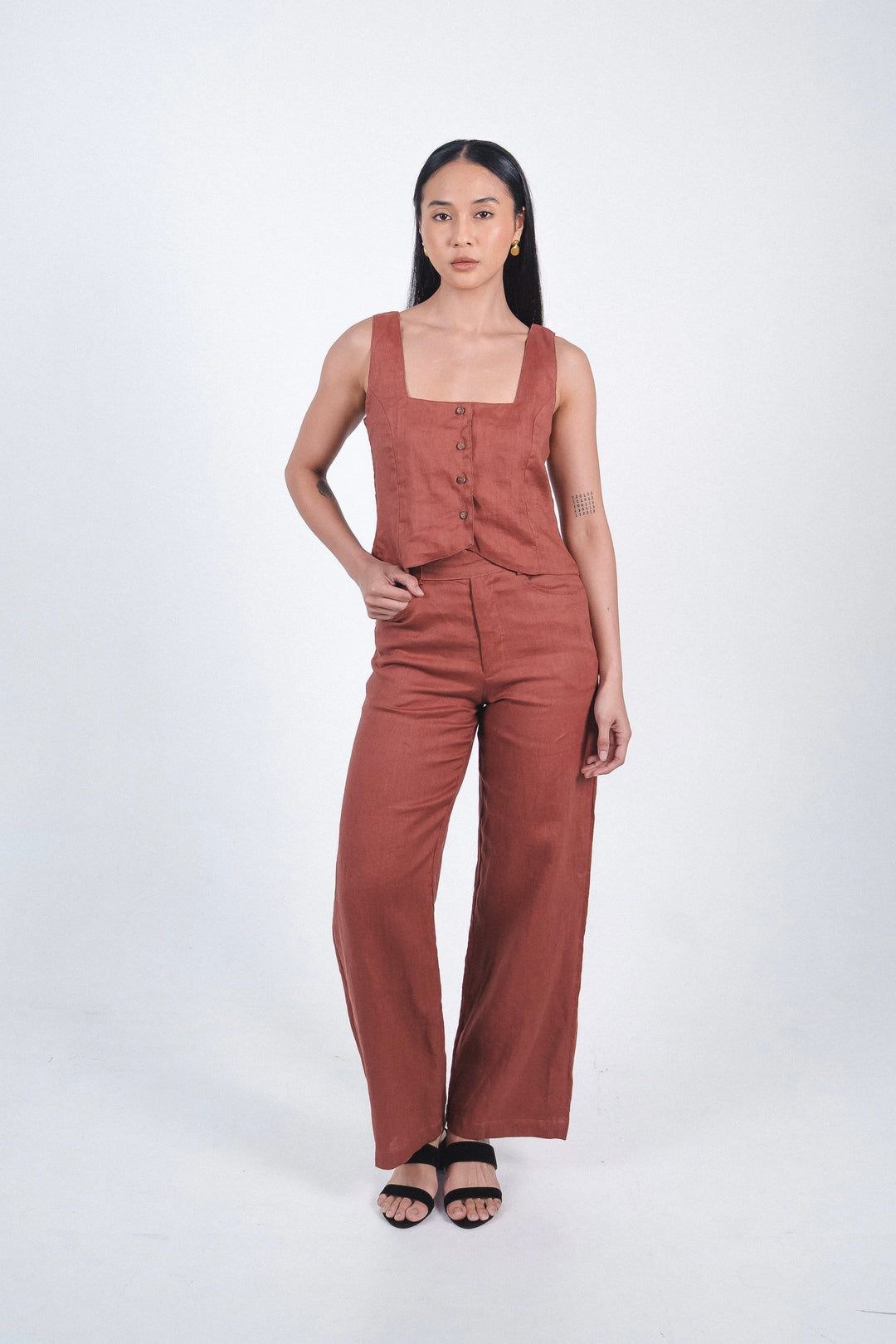 Lusi Top In Maroon