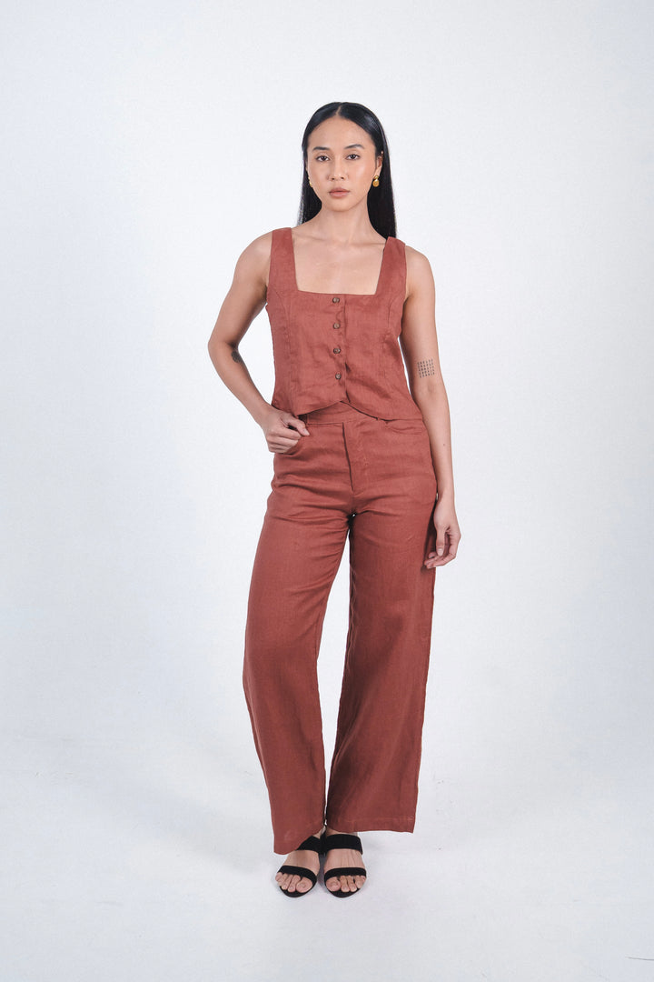Lusi Top In Maroon