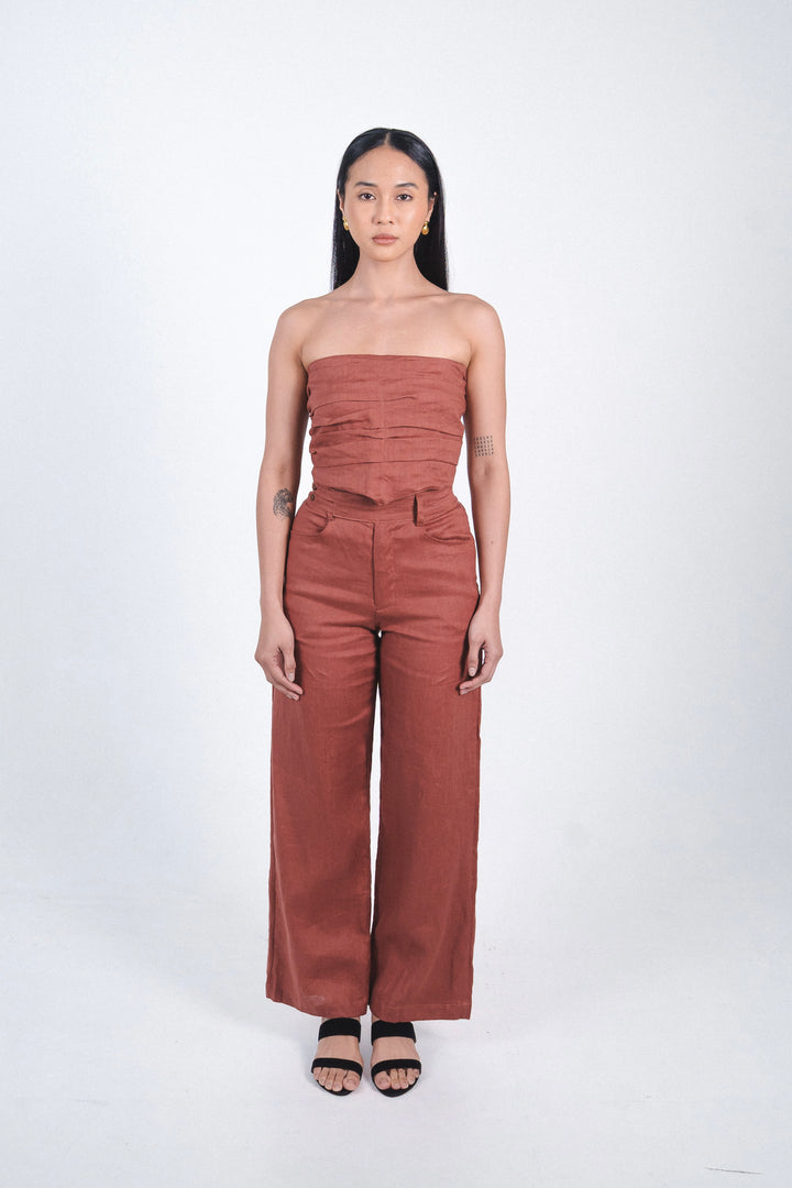 Manik Top In Maroon