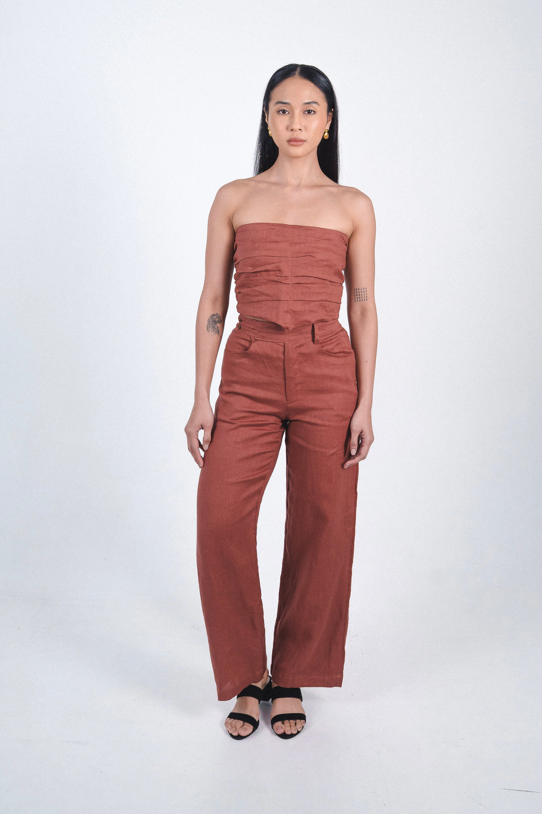 Manik Top In Maroon
