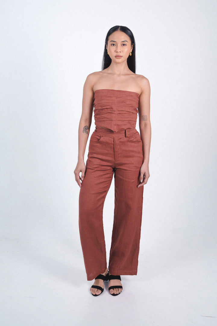 Manik Top In Maroon