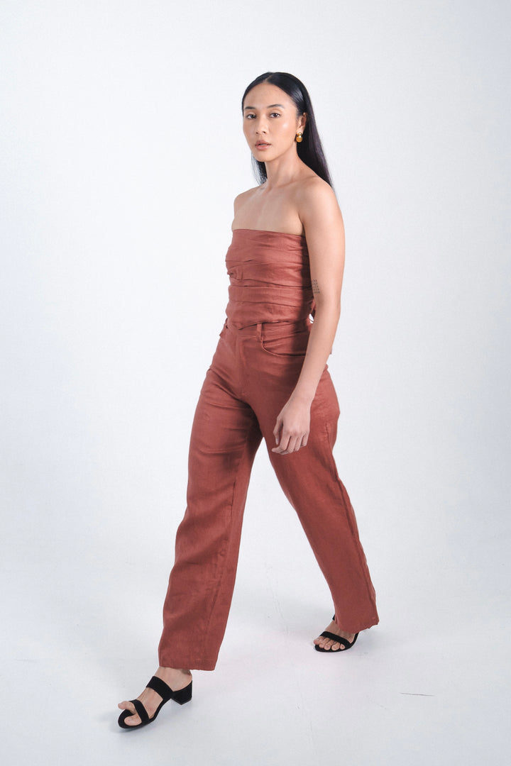 Manik Top In Maroon