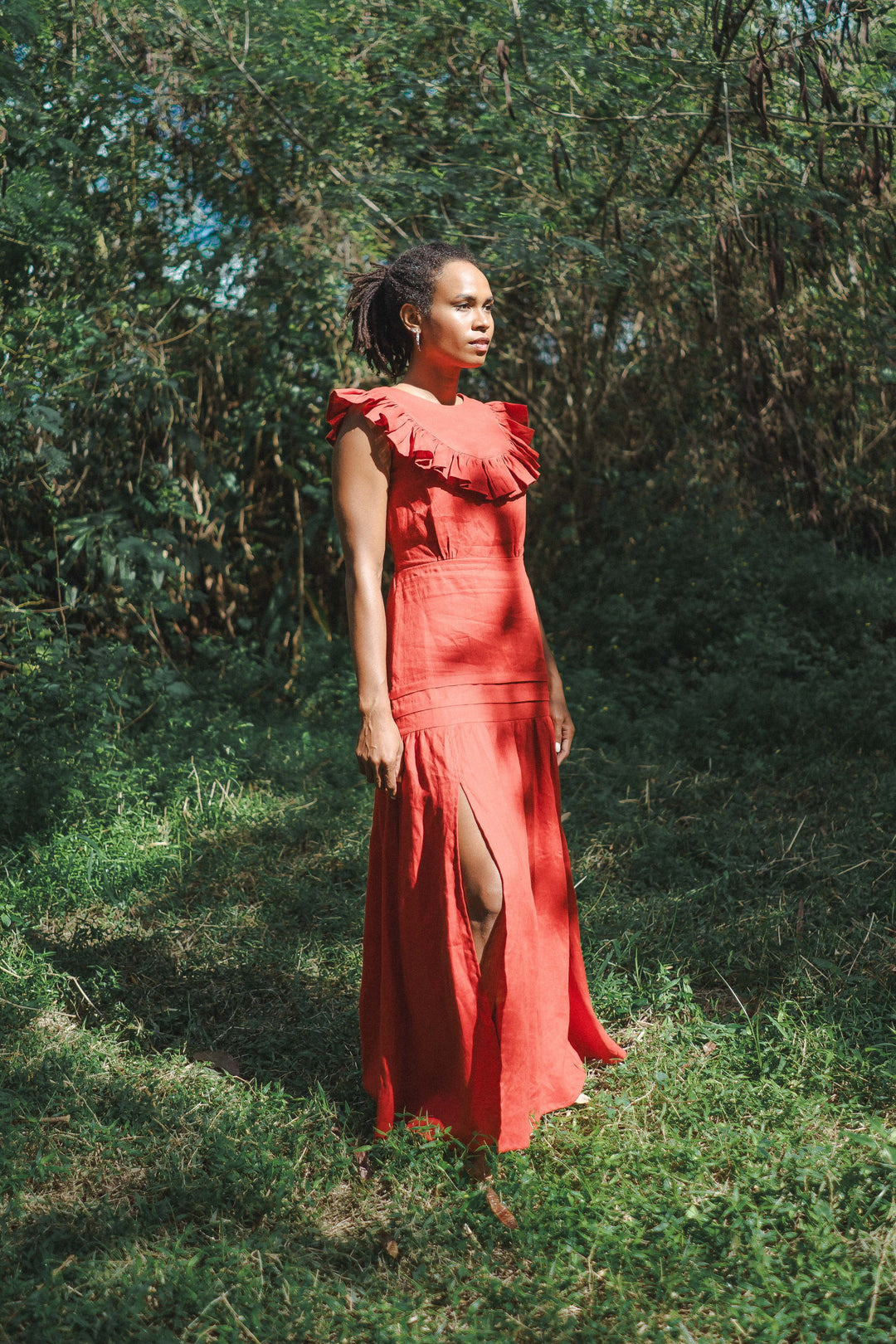 Meranti Dress In Rimba Red