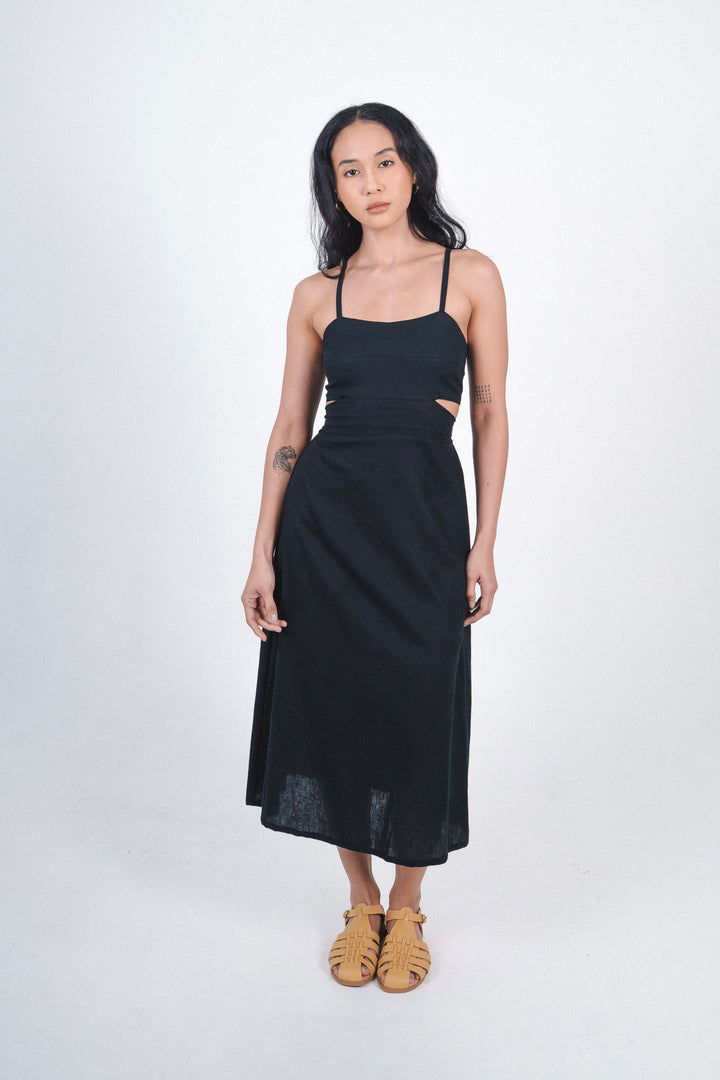 Venice Midi Dress In Black