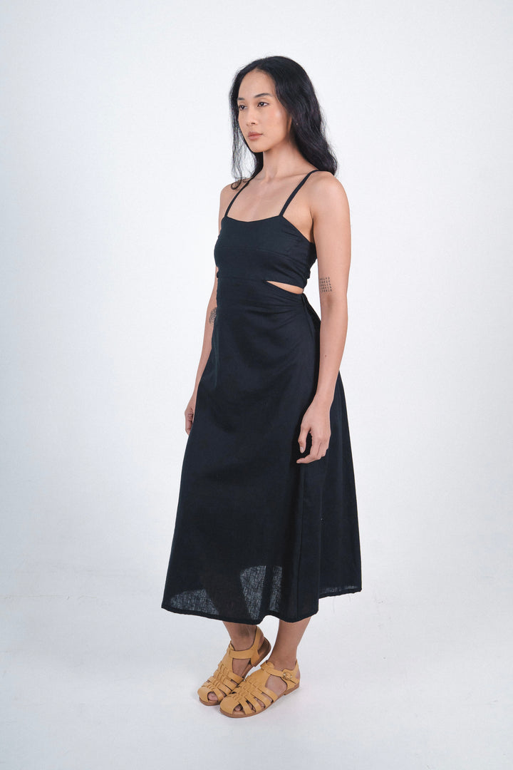 Venice Midi Dress In Black