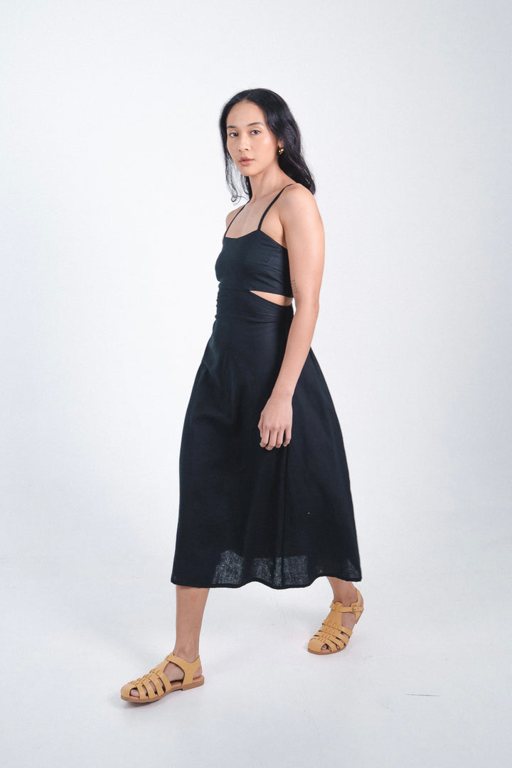 Venice Midi Dress In Black
