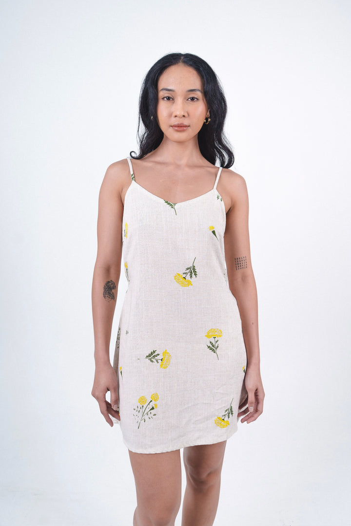 Sabia Mini Dress In Marigold