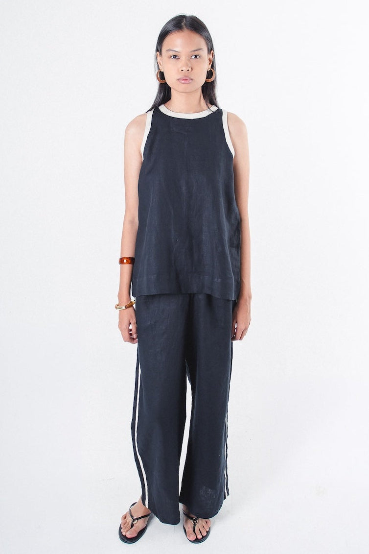 Melda Top Black Stripe
