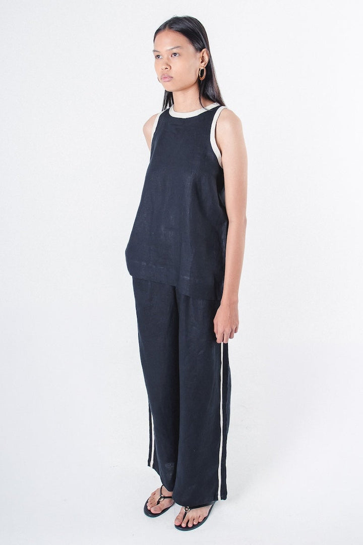Melda Top Black Stripe