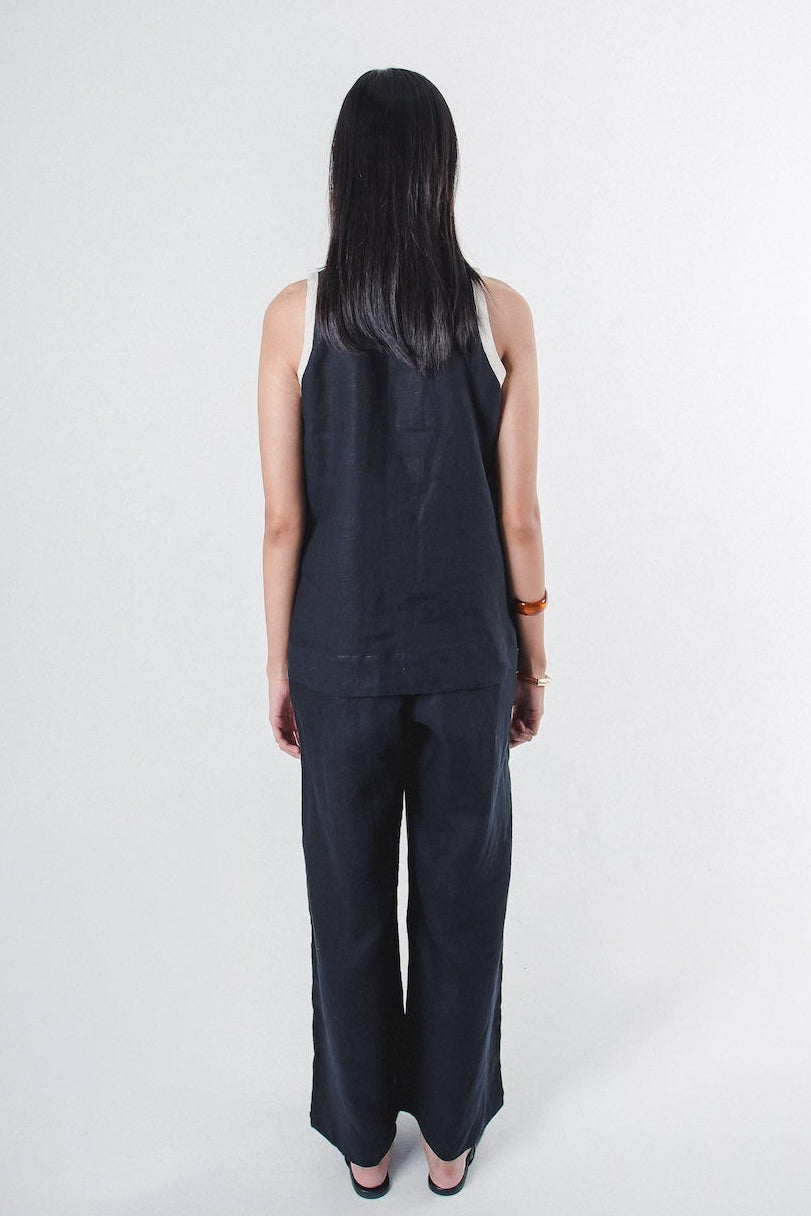 Melda Top Black Stripe