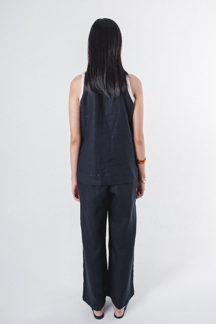 Melda Top Black Stripe