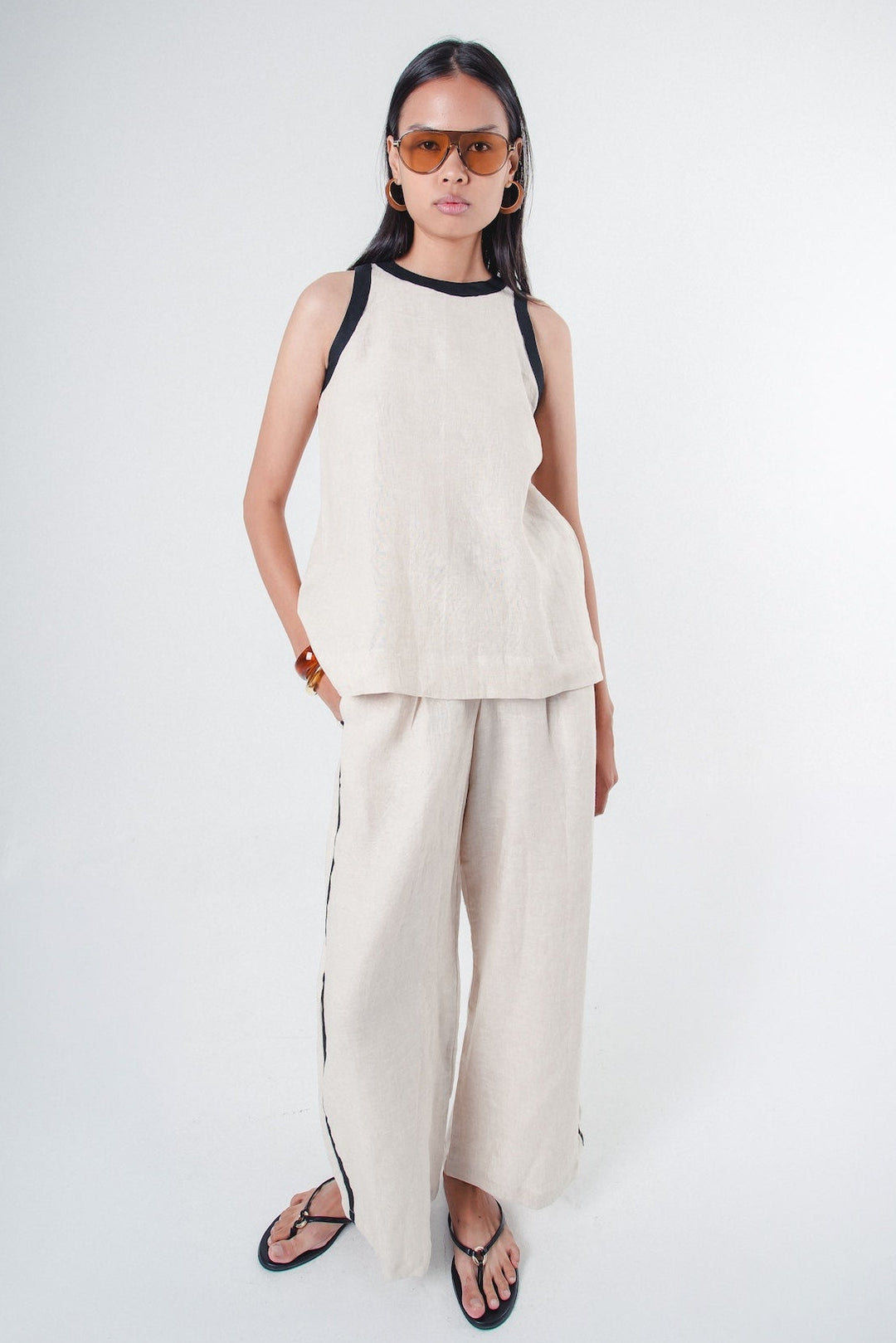 Marvel Pant Beige Stripe