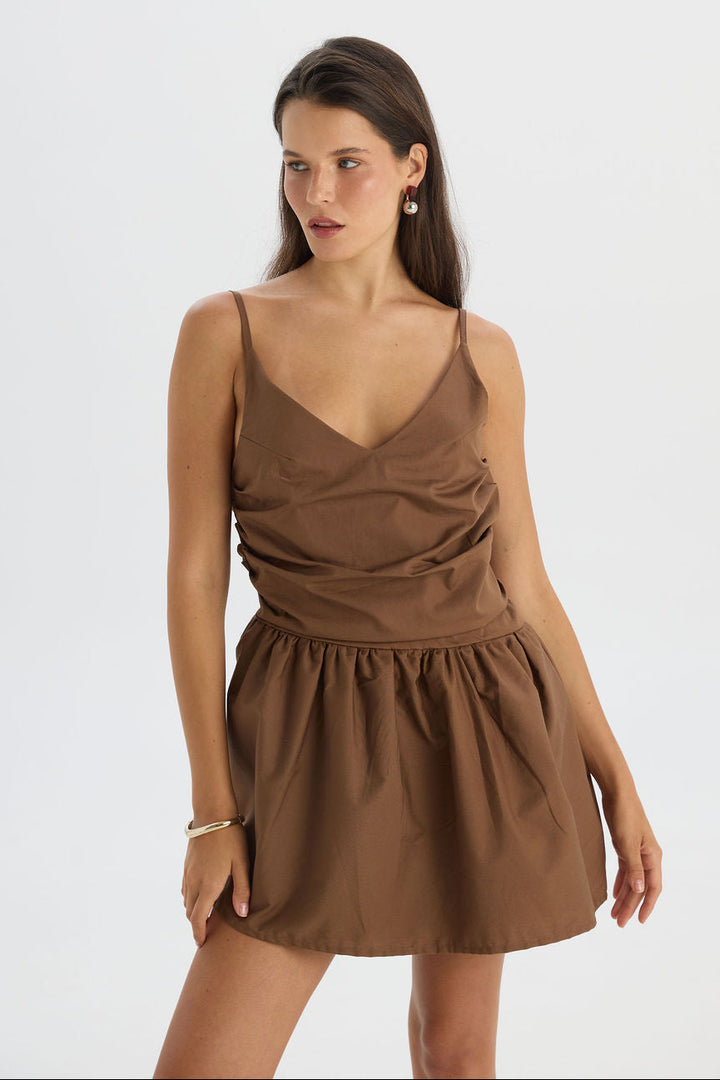 Pevita Dress Brown