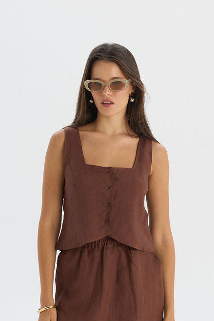 Lusi Top Brown