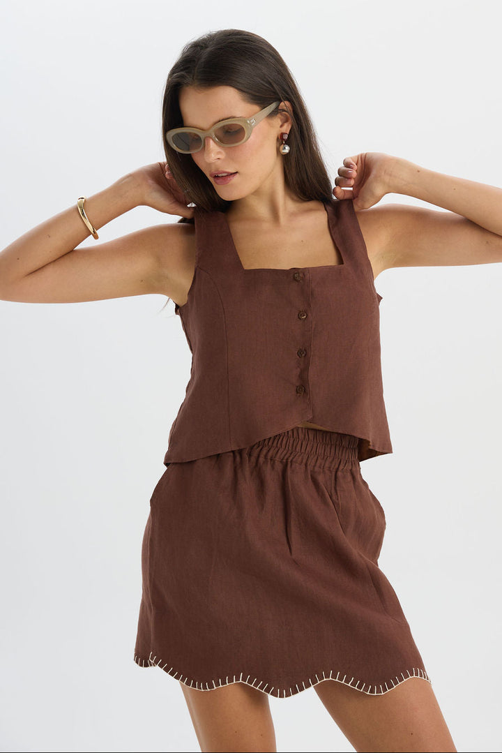 Lusi Top Brown