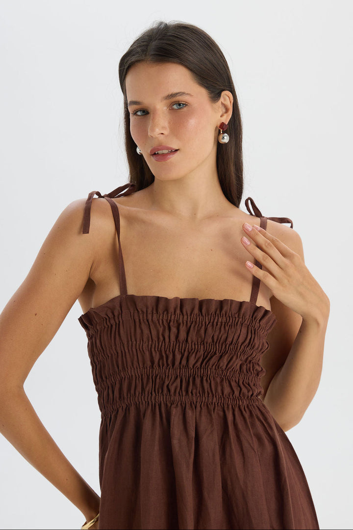 Tari Dress Brown