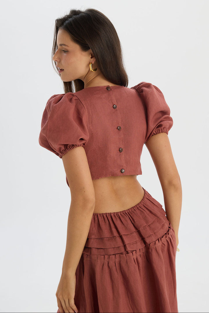 Sardinia Maxi Dress Maroon
