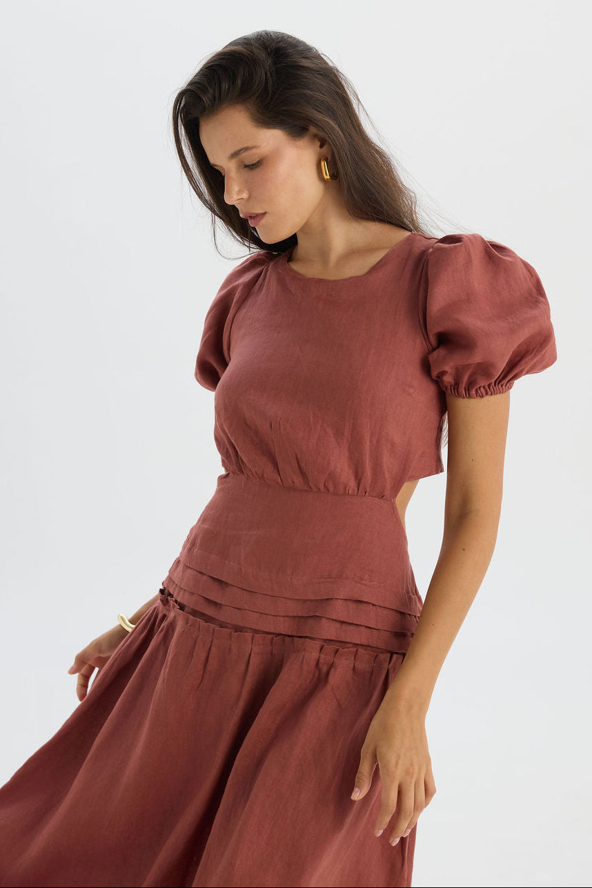 Sardinia Maxi Dress Maroon
