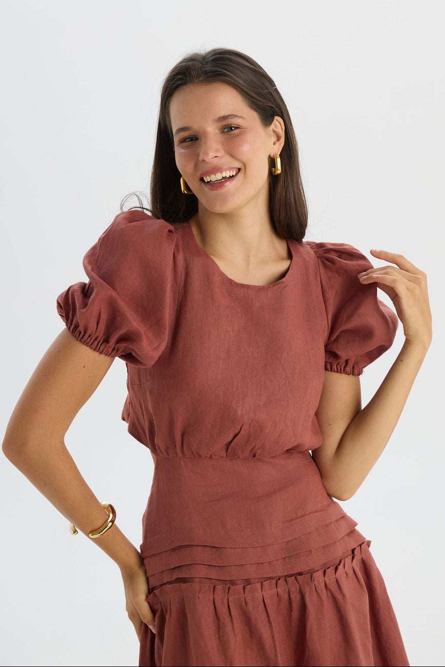 Sardinia Maxi Dress Maroon