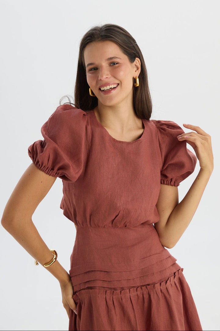 Sardinia Maxi Dress Maroon