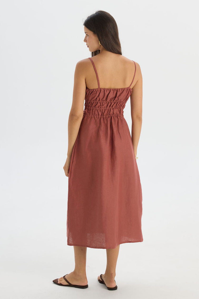 Milena Dress Maroon