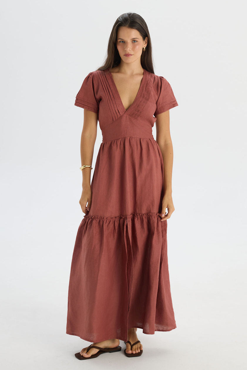 Sundari Maxi Dress Maroon