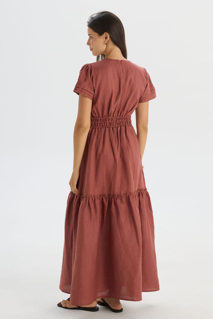 Sundari Maxi Dress Maroon