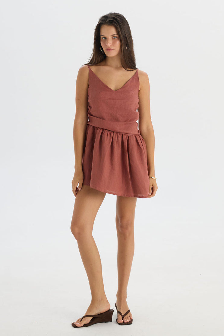 Pevita Dress Maroon