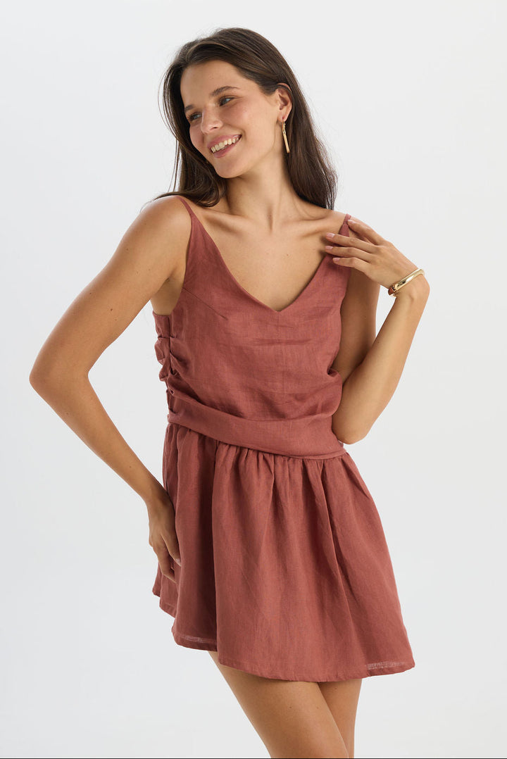 Pevita Dress Maroon