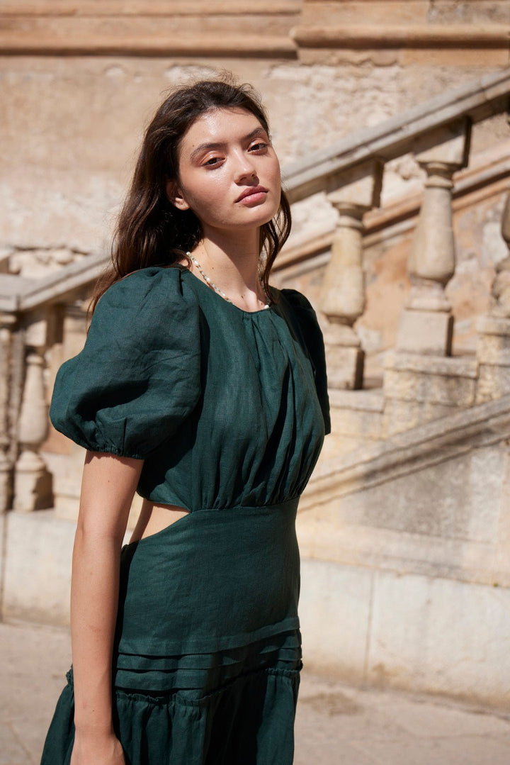 Sardinia Maxi Dress in Emerald