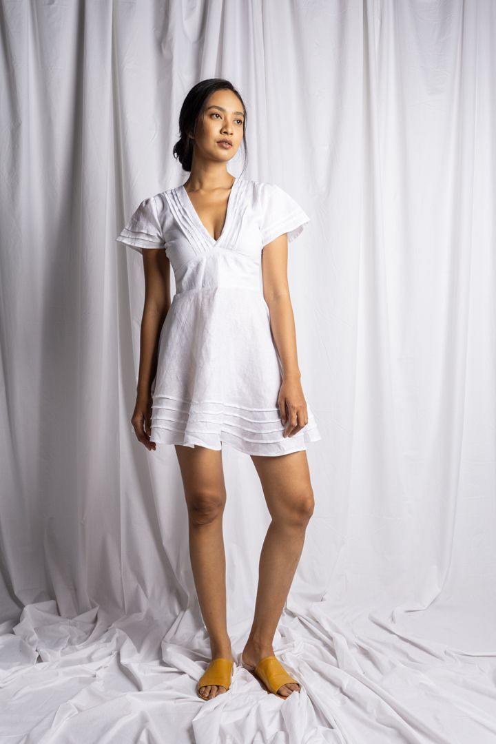 Pandawa Dress In White - Nataoka bali
