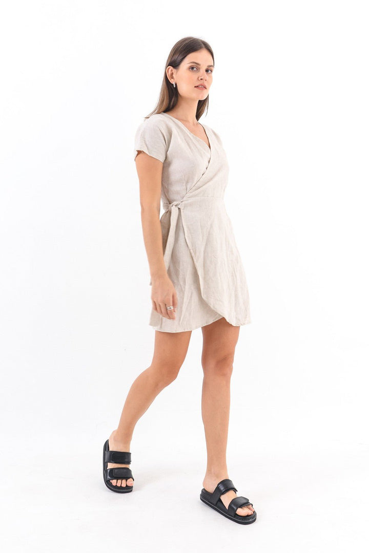 Wrap Dress In Natural
