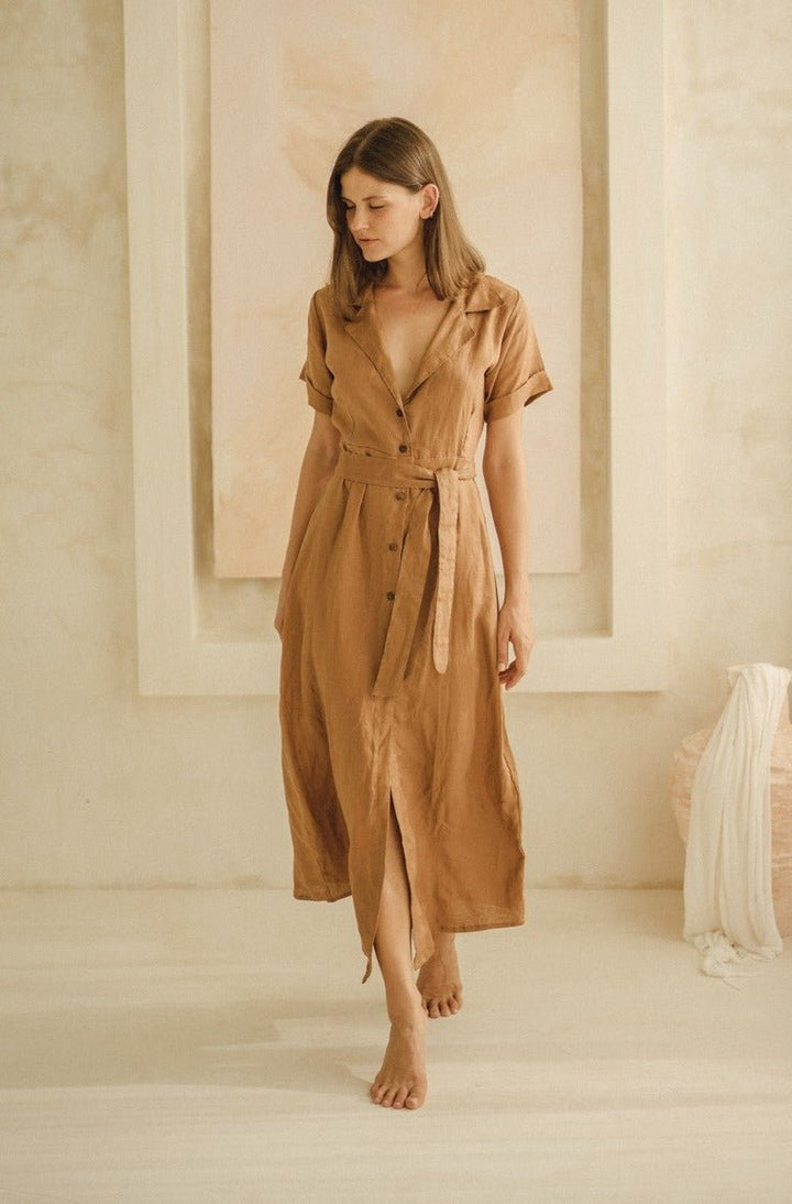 Alexandra Dress in Brown